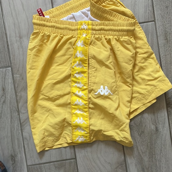Kappa mens swim trunks bright yellow never been worn . - Picture 3 of 4